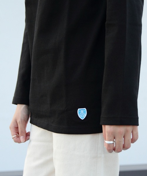 ORCIVAL(オーシバル)の「ORCIVAL / オーシバル コットンロードロングスリーブ バスクシャツ ソリッド #B211(Tシャツ/カットソー・レディース・ホワイト/ライトグレー/ブラック/ネイビー/ベージュ/チャコールグレー/ナチュラル/ブルーグレー・1/2/4/5/3/6)」の14枚目の写真