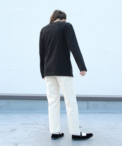 ORCIVAL(オーシバル)の「ORCIVAL / オーシバル コットンロードロングスリーブ バスクシャツ ソリッド #B211(Tシャツ/カットソー・レディース・ホワイト/ライトグレー/ブラック/ネイビー/ベージュ/チャコールグレー/ナチュラル/ブルーグレー・1/2/4/5/3/6)」の21枚目の写真