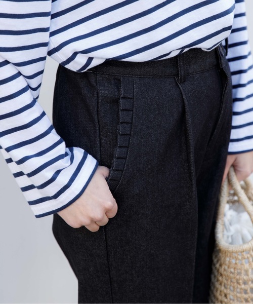 flower（フラワー）の「デイリーフリルパンツ（その他パンツ・レディース・ホワイト/ブラック/ブルー/ネイビー・FREE）」の18枚目の写真