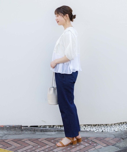 flower（フラワー）の「デイリーフリルパンツ（その他パンツ・レディース・ホワイト/ブラック/ブルー/ネイビー・FREE）」の16枚目の写真