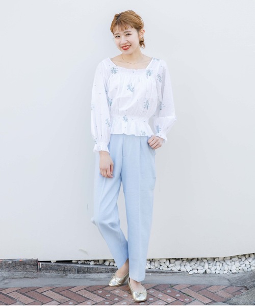 flower（フラワー）の「デイリーフリルパンツ（その他パンツ・レディース・ホワイト/ブラック/ブルー/ネイビー・FREE）」の12枚目の写真