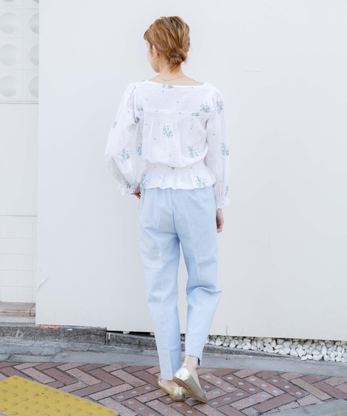 flower（フラワー）の「デイリーフリルパンツ（その他パンツ・レディース・ホワイト/ブラック/ブルー/ネイビー・FREE）」の11枚目の写真