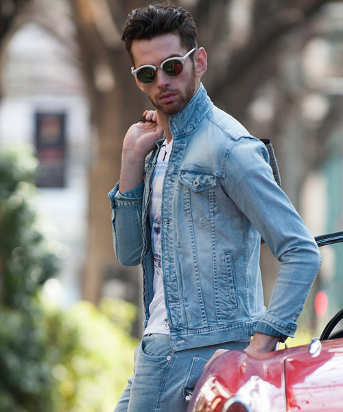 NEW GENTLEMAN（ニュージェントルマン）の「MILANO ZIP(ミラノ ジップ) ３rdタイプ イタリアンカラーデニムジャケット（デニムジャケット・メンズ・サックスブルー/ブルー・1/S/2/M/3/L）」の10枚目の写真