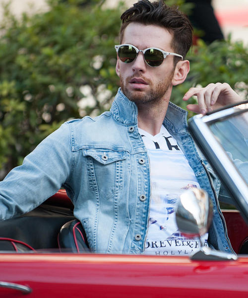 NEW GENTLEMAN（ニュージェントルマン）の「MILANO ZIP(ミラノ ジップ) ３rdタイプ イタリアンカラーデニムジャケット（デニムジャケット・メンズ・サックスブルー/ブルー・1/S/2/M/3/L）」の16枚目の写真