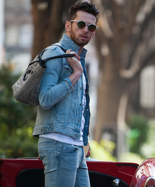 NEW GENTLEMAN（ニュージェントルマン）の「MILANO ZIP(ミラノ ジップ) ３rdタイプ イタリアンカラーデニムジャケット（デニムジャケット・メンズ・サックスブルー/ブルー・1/S/2/M/3/L）」の6枚目の写真