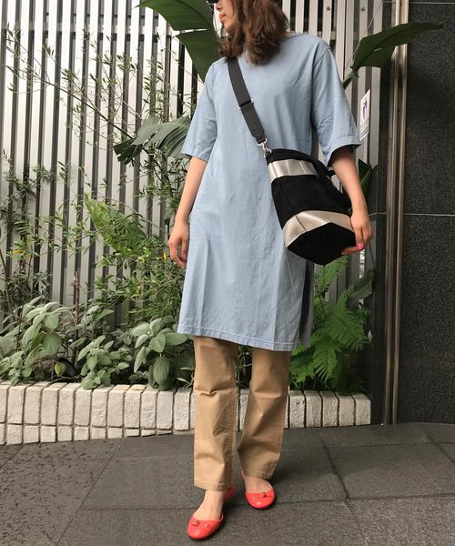 Born（ボーン）の「Born Wide Sleeve One-piece/ボーン ワイド スリーブ ワンピース（ワンピース・レディース・オフホワイト/サックスブルー/ブラウン系その他/ダークグレー・FREE）」の4枚目の写真