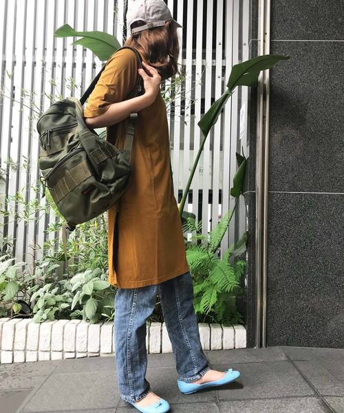 Born（ボーン）の「Born Wide Sleeve One-piece/ボーン ワイド スリーブ ワンピース（ワンピース・レディース・オフホワイト/サックスブルー/ブラウン系その他/ダークグレー・FREE）」の12枚目の写真