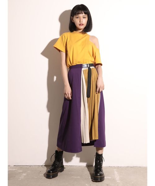 jouetie（ジュエティ）の「レイヤードプリーツスカート（スカート・レディース・ブラック/パープル/その他1・MEDIUM）」の5枚目の写真