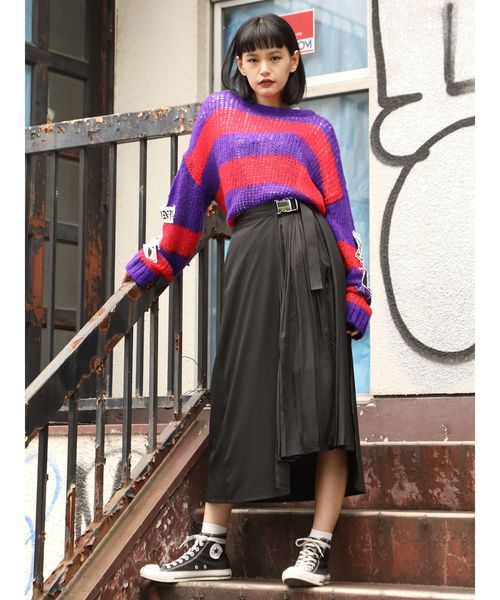 jouetie（ジュエティ）の「レイヤードプリーツスカート（スカート・レディース・ブラック/パープル/その他1・MEDIUM）」の6枚目の写真