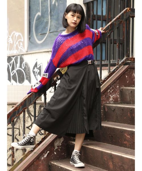 jouetie（ジュエティ）の「レイヤードプリーツスカート（スカート・レディース・ブラック/パープル/その他1・MEDIUM）」の18枚目の写真