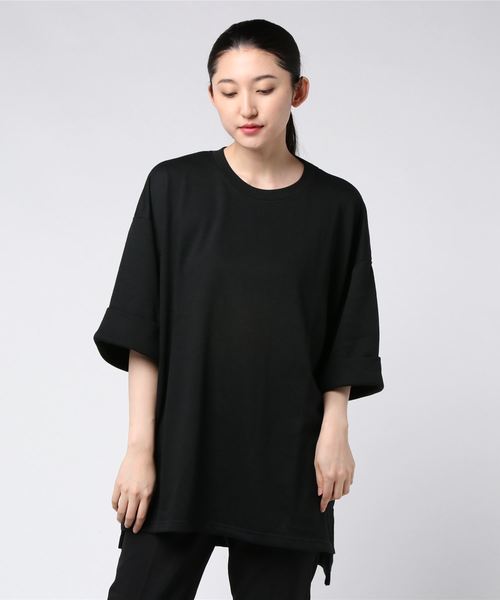 SpRay(スプレイ)の「袖ロールUP七分袖プルオーバー(Tシャツ/カットソー・レディース・チャコールグレー/ブラック/パープル/ブラウン/ピンク/グレイッシュベージュ/ダークベージュ・FREE)」の10枚目の写真