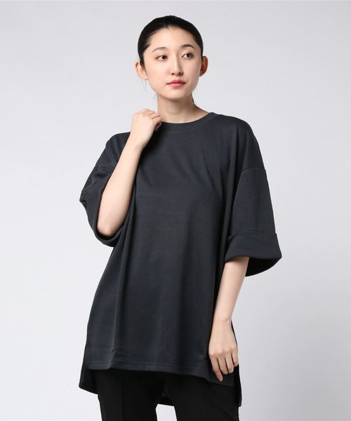 SpRay(スプレイ)の「袖ロールUP七分袖プルオーバー(Tシャツ/カットソー・レディース・チャコールグレー/ブラック/パープル/ブラウン/ピンク/グレイッシュベージュ/ダークベージュ・FREE)」の11枚目の写真