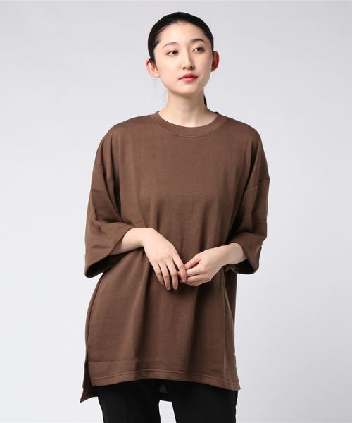 SpRay(スプレイ)の「袖ロールUP七分袖プルオーバー(Tシャツ/カットソー・レディース・チャコールグレー/ブラック/パープル/ブラウン/ピンク/グレイッシュベージュ/ダークベージュ・FREE)」の12枚目の写真