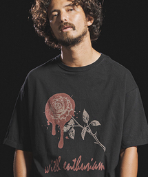 Jih Nunc | mt6059-ビッグシルエットプリントTシャツ -ROSE WITH ENTHUSIASM-(Tシャツ/カットソー)