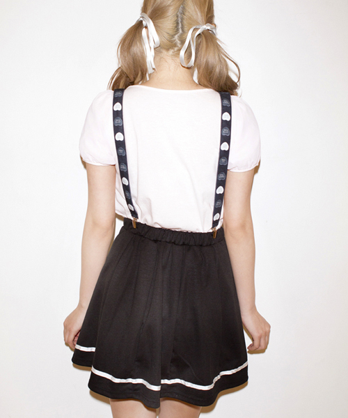 L.D.S.（エルディーエス）の「CANDY HEARTS ラインプリーツスカート（スカート・レディース・ホワイト系/ブラック系/ブルー系・FREE）」の4枚目の写真