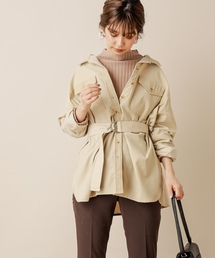 natural couture | 共ベルト付きコーデュロイシャツ(シャツ/ブラウス)