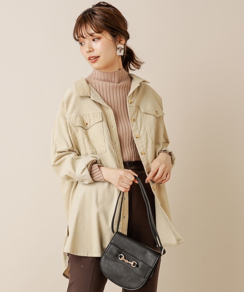 natural couture（ナチュラルクチュール）の「共ベルト付きコーデュロイシャツ（シャツ/ブラウス・レディース・アイボリー/ブラウン/パープル・FREE）」の6枚目の写真