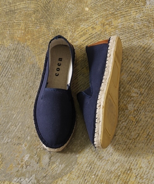 coen（コーエン）の「キャンバスフラットエスパドリーユ（サンダル・レディース・ナチュラル/ケリー/ネイビー/レッド・SMALL/MEDIUM/LARGE）」の3枚目の写真