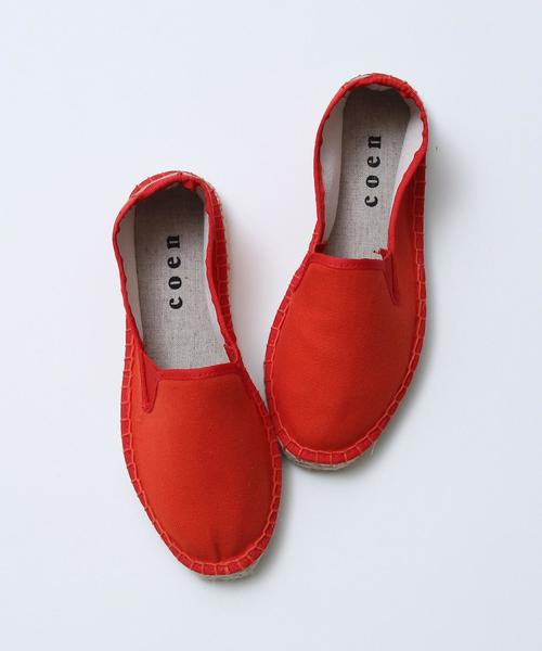 coen（コーエン）の「キャンバスフラットエスパドリーユ（サンダル・レディース・ナチュラル/ケリー/ネイビー/レッド・SMALL/MEDIUM/LARGE）」の4枚目の写真