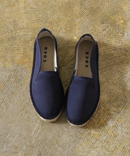 coen（コーエン）の「キャンバスフラットエスパドリーユ（サンダル・レディース・ナチュラル/ケリー/ネイビー/レッド・SMALL/MEDIUM/LARGE）」の5枚目の写真