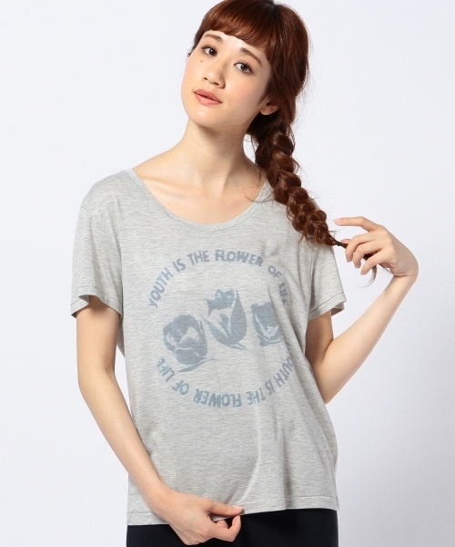 Another Edition（アナザーエディション）の「AE TR TULIP T（Tシャツ/カットソー・レディース・ホワイト/ライトグレー/ライラック・フリー）」の2枚目の写真