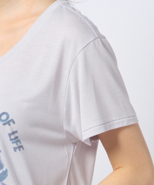 Another Edition（アナザーエディション）の「AE TR TULIP T（Tシャツ/カットソー・レディース・ホワイト/ライトグレー/ライラック・フリー）」の8枚目の写真