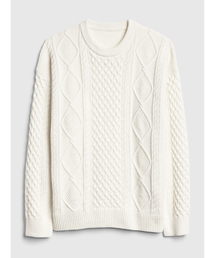 GAP | オーバーサイズケーブルニット クルーネックセーター(ニット/セーター)