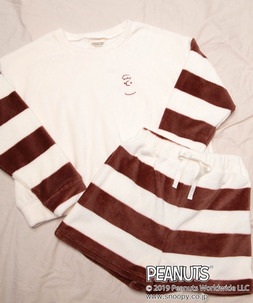 PEANUTS（ピーナッツ）の「∴WEGO/【2点セット】PEANUTS別注ルームウェア（ルームウェア/パジャマ・レディース・ベージュ/ブラウン/グレー/ネイビー・FREE）」の3枚目の写真