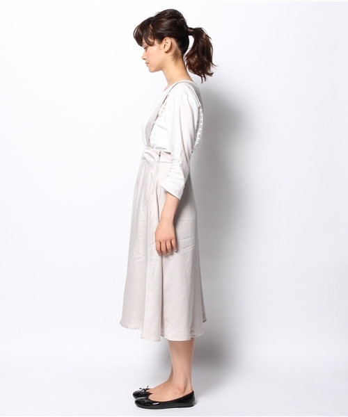 Kastane（カスタネ）の「【Kastane】サスペ付きスカート（スカート・レディース・ネイビー/オフホワイト/ライトグレー・FREE）」の14枚目の写真