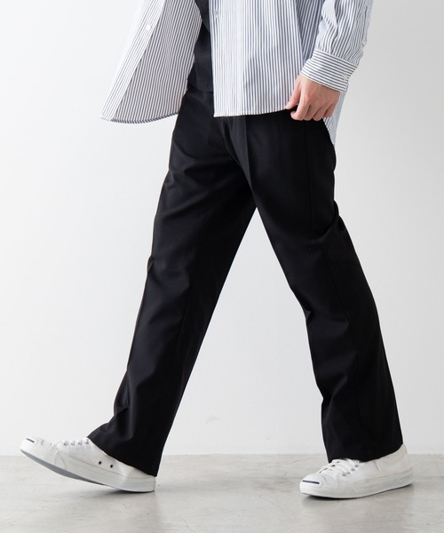 WEGO（ウィゴー）の「WEGO/【セットアップ対応商品】TRセンタープレススラックス（スラックス・メンズ・ブラック/ピンク・MEDIUM/LARGE）」の2枚目の写真