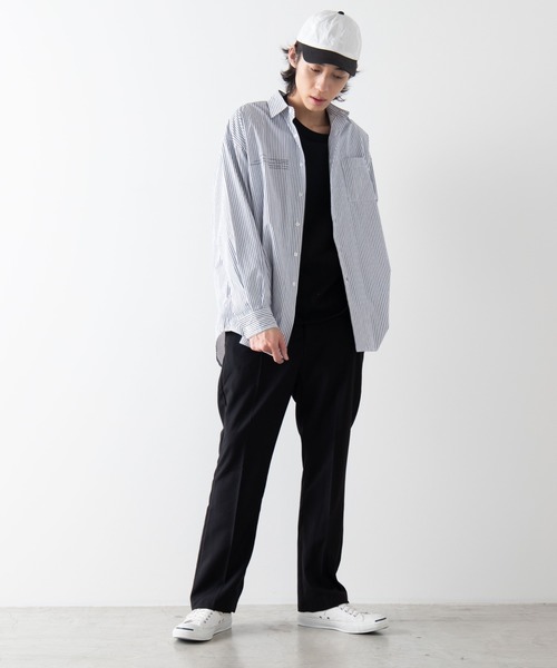 WEGO（ウィゴー）の「WEGO/【セットアップ対応商品】TRセンタープレススラックス（スラックス・メンズ・ブラック/ピンク・MEDIUM/LARGE）」の9枚目の写真