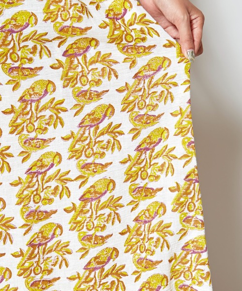 チャイハネ（チャイハネ）の「【チャイハネ】yul 綿麻ブロックプリントワイドパンツ（その他パンツ・レディース・ブルー/グリーン/マスタード/レッド・FREE）」の22枚目の写真