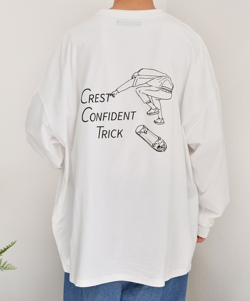 kutir（クティール）の「スケボープリントロンT（Tシャツ/カットソー・メンズ・ホワイト/ブラック/ホワイト系その他/ブラック系その他/ベージュ系その他/グレイッシュベージュ・MEDIUM/LARGE）」の3枚目の写真