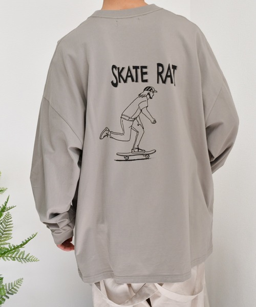 kutir（クティール）の「スケボープリントロンT（Tシャツ/カットソー・メンズ・ホワイト/ブラック/ホワイト系その他/ブラック系その他/ベージュ系その他/グレイッシュベージュ・MEDIUM/LARGE）」の5枚目の写真