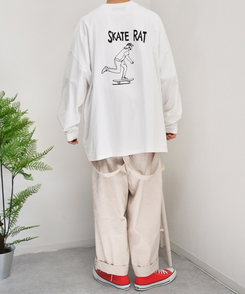 kutir（クティール）の「スケボープリントロンT（Tシャツ/カットソー・メンズ・ホワイト/ブラック/ホワイト系その他/ブラック系その他/ベージュ系その他/グレイッシュベージュ・MEDIUM/LARGE）」の17枚目の写真