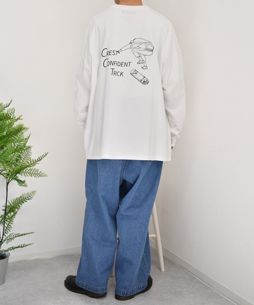 kutir（クティール）の「スケボープリントロンT（Tシャツ/カットソー・メンズ・ホワイト/ブラック/ホワイト系その他/ブラック系その他/ベージュ系その他/グレイッシュベージュ・MEDIUM/LARGE）」の7枚目の写真