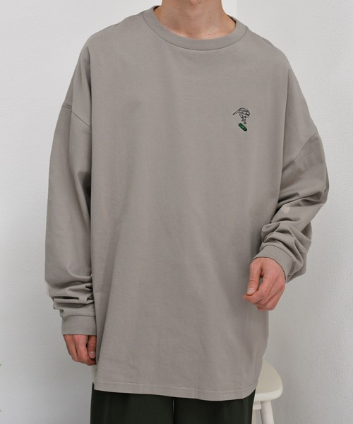 kutir（クティール）の「スケボープリントロンT（Tシャツ/カットソー・メンズ・ホワイト/ブラック/ホワイト系その他/ブラック系その他/ベージュ系その他/グレイッシュベージュ・MEDIUM/LARGE）」の22枚目の写真