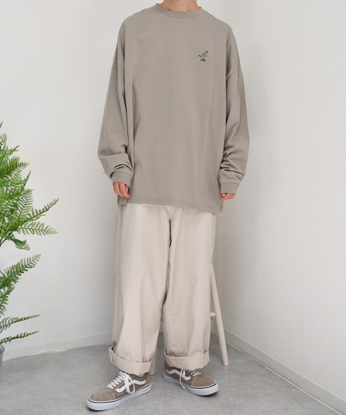 kutir（クティール）の「スケボープリントロンT（Tシャツ/カットソー・メンズ・ホワイト/ブラック/ホワイト系その他/ブラック系その他/ベージュ系その他/グレイッシュベージュ・MEDIUM/LARGE）」の21枚目の写真