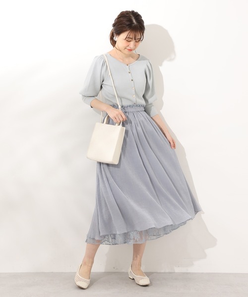 one after another NICE CLAUP（ワンアフターアナザーナイスクラップ）の「リボン付き合皮編みミニショルダーバッグ（ショルダーバッグ・レディース・オフホワイト/ブラウン/ベージュ・FREE）」の12枚目の写真