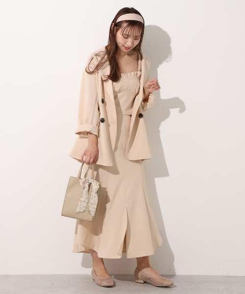 one after another NICE CLAUP（ワンアフターアナザーナイスクラップ）の「リボン付き合皮編みミニショルダーバッグ（ショルダーバッグ・レディース・オフホワイト/ブラウン/ベージュ・FREE）」の6枚目の写真