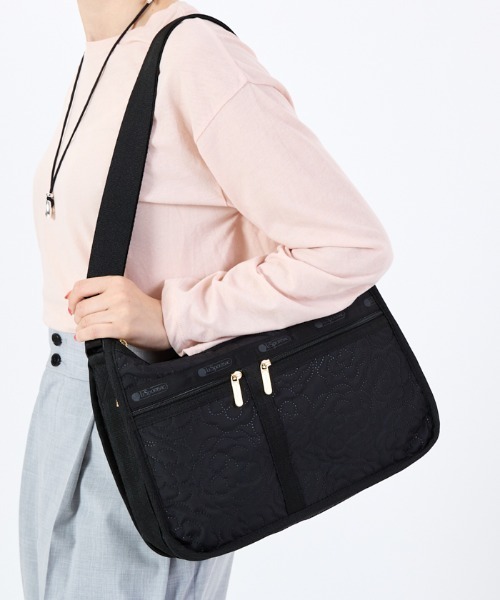 レスポートサック　パフィーブロッサムズ　ブラック　ショルダーバッグ 日本限定】DELUXE EVERYDAY BAG/パフィーブロッサムズ