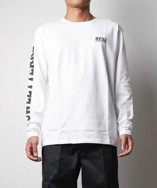 【セール】【SY32 by SWEET YEARS】ARM LOGO L/S TEE（Tシャツ/カットソー）｜SY32 by SWEET YEARS（エスワイサーティトゥバイスィートイヤーズ） 5,359円