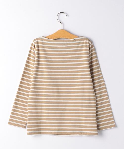 green label relaxing（グリーンレーベルリラクシング）の「【キッズ】ボーダーボートネックプルオーバー（Tシャツ/カットソー・キッズ・オフホワイト/ネイビー/ベージュ/ライム・115/95/135/125/105）」の14枚目の写真