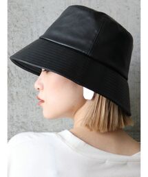 MURUA | シンセティックレザーバケットハット(ハット)