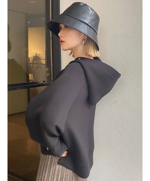 MURUA（ムルーア）の「シンセティックレザーバケットハット（ハット・レディース・ブラック/ベージュ・FREE）」の11枚目の写真