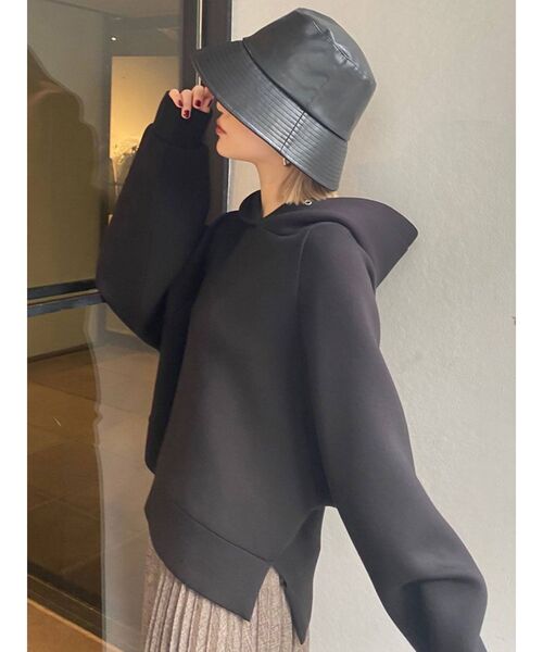 MURUA（ムルーア）の「シンセティックレザーバケットハット（ハット・レディース・ブラック/ベージュ・FREE）」の12枚目の写真