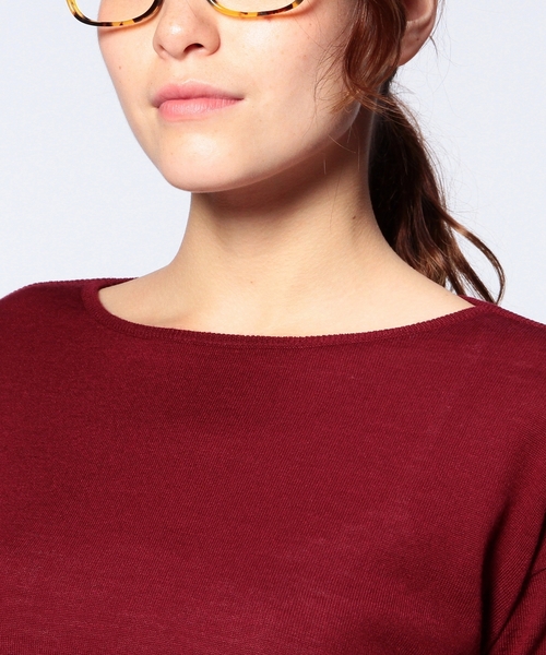 UNITED ARROWS（ユナイテッドアローズ）の「□UAB W/SI/CA ボートネック スリット ◆（ニット/セーター・レディース・オフホワイト/ブラック/グレー/ワインレッド/ロイヤルブルー・フリー）」の11枚目の写真