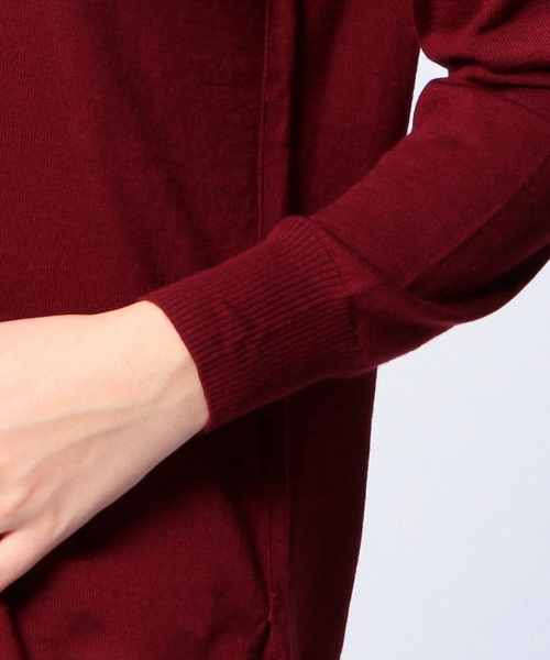 UNITED ARROWS（ユナイテッドアローズ）の「□UAB W/SI/CA ボートネック スリット ◆（ニット/セーター・レディース・オフホワイト/ブラック/グレー/ワインレッド/ロイヤルブルー・フリー）」の6枚目の写真