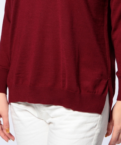 UNITED ARROWS（ユナイテッドアローズ）の「□UAB W/SI/CA ボートネック スリット ◆（ニット/セーター・レディース・オフホワイト/ブラック/グレー/ワインレッド/ロイヤルブルー・フリー）」の7枚目の写真