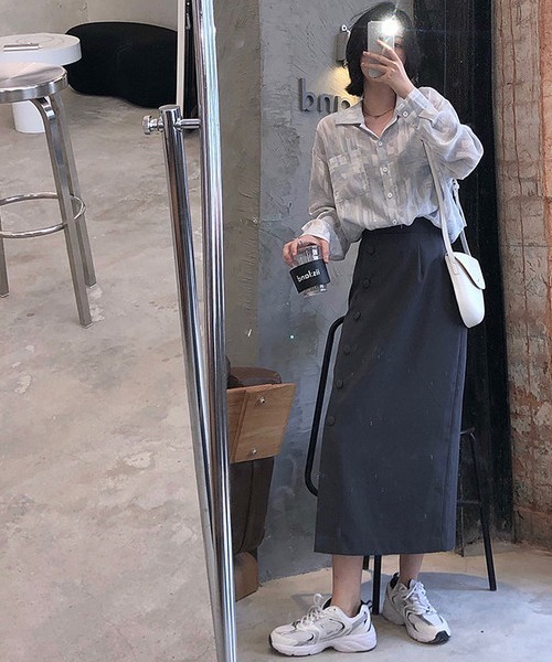 フロント ボタン ロング ペンシル スカート Svec シュベック スカート Svec シュベック のファッション通販 Zozotown